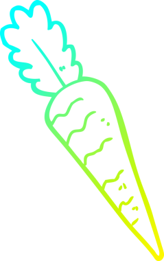 Bir insan tarafından çizilmiş bir havuç karikatürü.