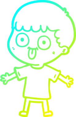 Bir insan tarafından çizilmiş soğuk çizgi çizgi film karakteri.