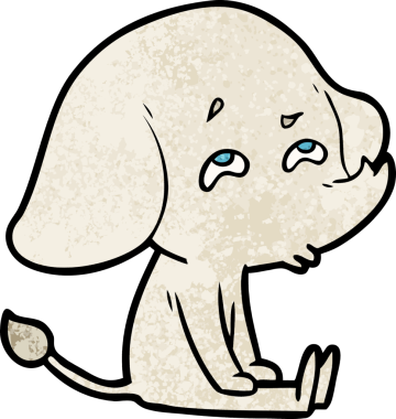 Bir insan tarafından çizilmiş karikatür fili