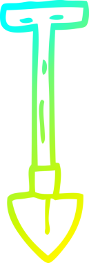 Bir insan tarafından çizilmiş bir karikatür çizgisinin soğuk gradyanı