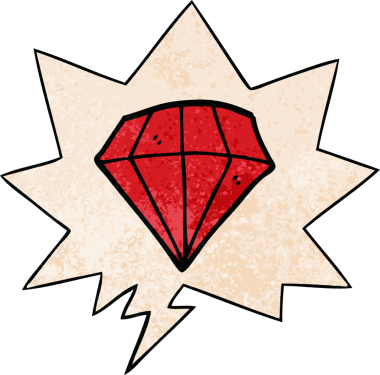 Karikatür dövmesi elması, insan tarafından çizilmiş eski moda konuşma baloncuğu.