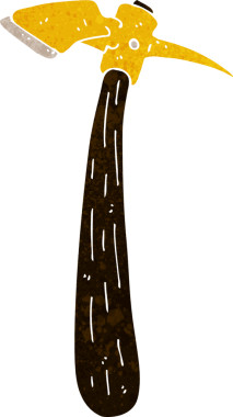 Bir insan tarafından çizilmiş bir balta.