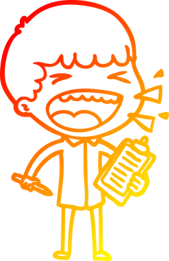 Bir insan tarafından çizilmiş gülen adamın sıcak çizgi çizimi.