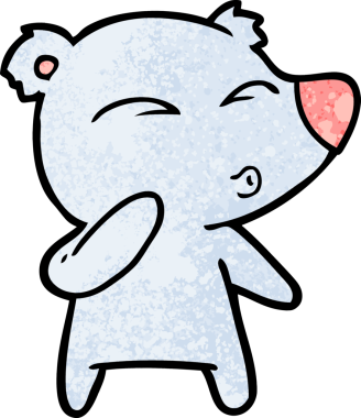 bir insan tarafından çizilmiş bir karikatür ıslık ayısı