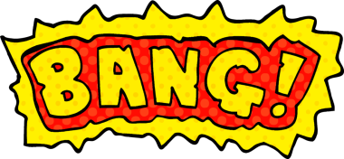 Bir insan tarafından çizilmiş karalama kelime bang