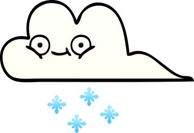 Bir insan tarafından çizilen kar bulutunun gölgeli çizimi