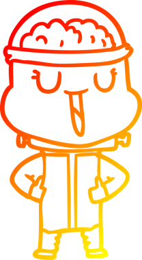 Bir insan tarafından çizilmiş mutlu bir çizgi robot çizimi