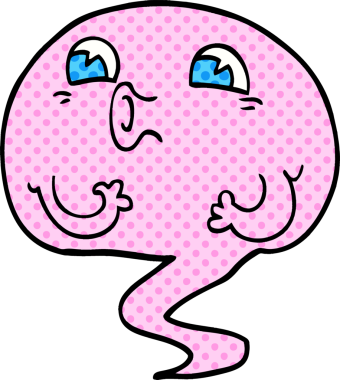 Bir insan tarafından çizilmiş karalama hayaleti.