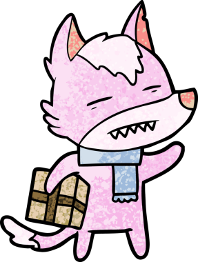 Bir insan tarafından çizilmiş bir yeteneği olan çizgi film kurdu.