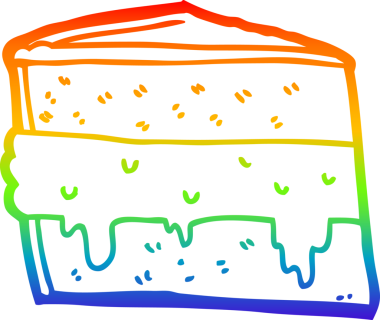 gökkuşağı gradyan çizgisi bir insan tarafından çizilmiş bir çizgi film pastası