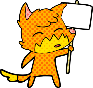 bir insan tarafından çizilmiş tilki çizgi filmi