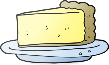 Bir insan tarafından çizilmiş serbest çizim çizilmiş cheesecake