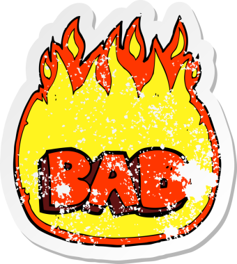 Bir insan tarafından çizilmiş bir çizgi filmin gerilimli çıkartması.