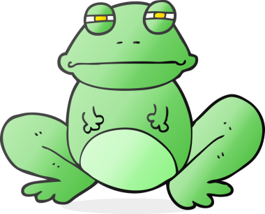 Bir insan tarafından çizilmiş serbest çizim kurbağa.