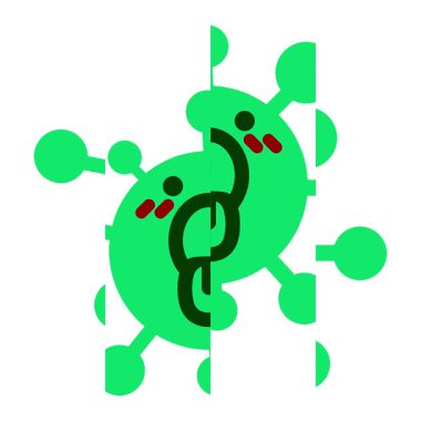 Basit bir döngü animasyon tükenmiş soluk soluğa virüs