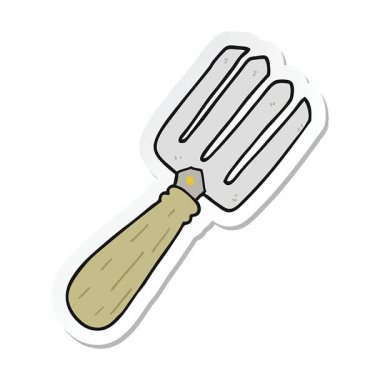 Çizgi film çatalının basit bir döngü canlandırmalı çıkartması.