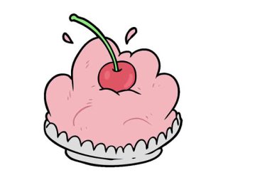 Basit bir çizgi film animasyonu lezzetli tatlı.