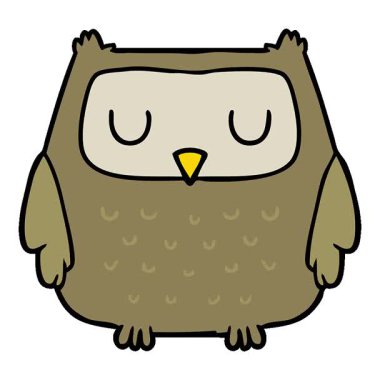 Basit bir çizgi film baykuşu.