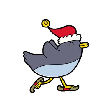 Basit bir buz pateni animasyonu pengueni.