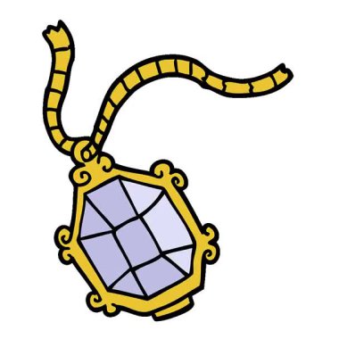 Basit bir çizgi film karikatürü. Pahalı mücevherler.