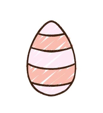 Basit bir döngü hareketli Paskalya Yumurtası Tebeşiri Çizimi