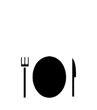 Basit bir döngü canlandırmalı tabak ve çatal bıçak sembolü.