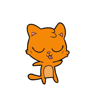 Basit bir döngülü çizgi film kedisi.