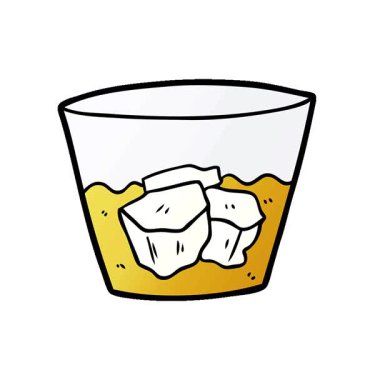 Basit bir çizgi film çizgi filmi viskisi.