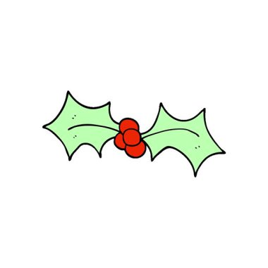 Basit bir döngülü çizgi film karalaması Noel 'i kutluyor.