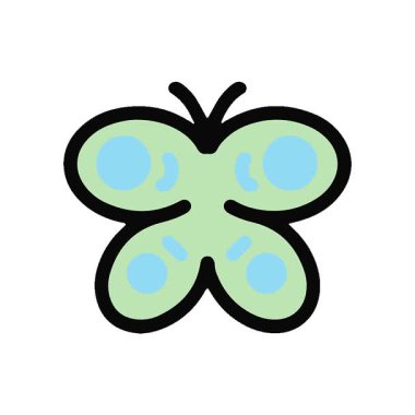 Basit bir döngü animasyonu basit sevimli bir kelebek