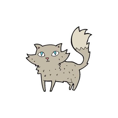 Basit bir çizgi film kedisi.