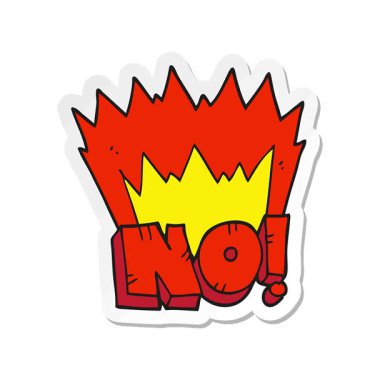 Basit bir çizgi film etiketi haykırışı yok