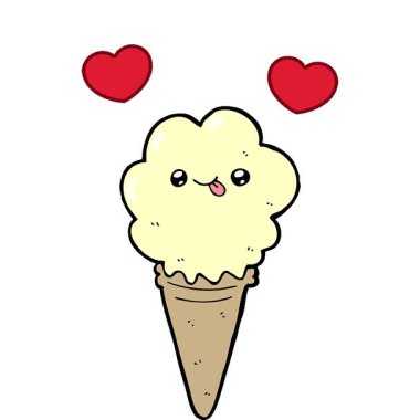 Basit bir çizgi film dondurması.