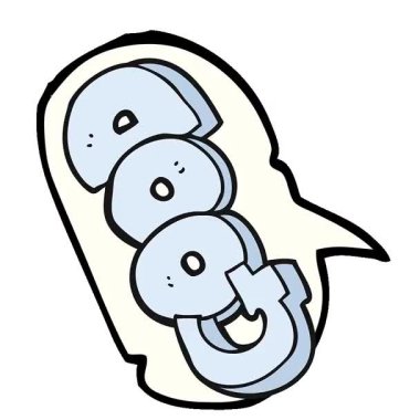 Basit bir döngü çizimi serbest konuşma balonu karikatürü. Güzel sembol.