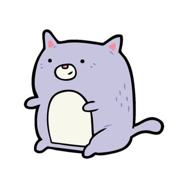 Basit bir çizgi film kedisi.