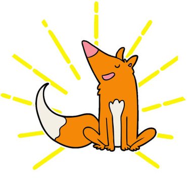 Basit bir çizgi film tilkisi.