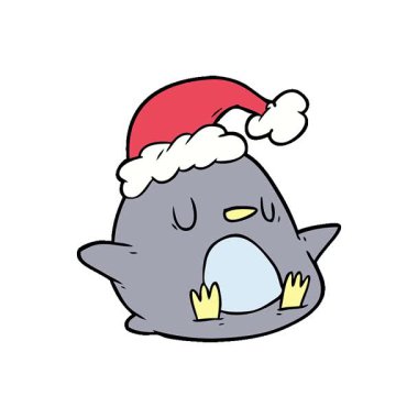 Basit bir döngülü sevimli çizgi film pengueni.