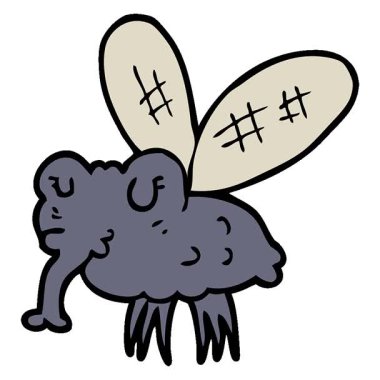 Basit bir çizgi film sineği.