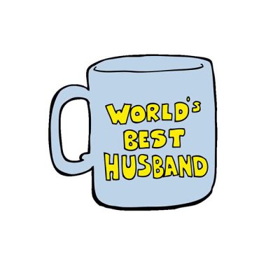 Basit bir döngü animasyonu. En iyi koca kupası.