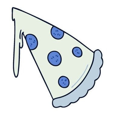 Basit bir döngü hareketli el çizimi çizgi film pizzası dilimi