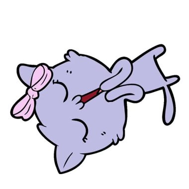 Basit bir çizgi film kedisi.