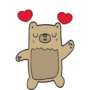 Basit bir çizgi film ayısı.