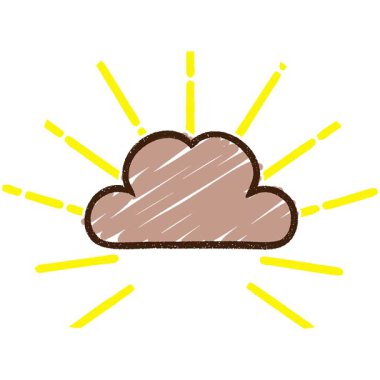 Basit bir döngü animasyon Bulut Tebeşiri Çizimi