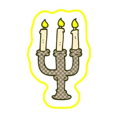 Basit bir döngülü çizgi film animasyonu. Karalama ürkütücü mumlar.