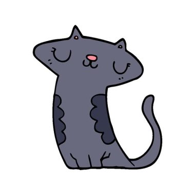 Basit bir çizgi film kedisi.