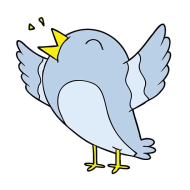 Basit bir çizgi film kuşu.