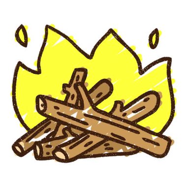 Basit bir döngülü Kamp Ateşi Tebeşiri Çizimi