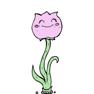 Basit bir çizgi film çiçeği.