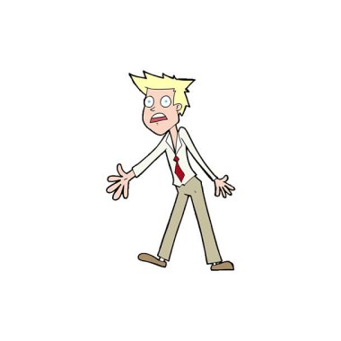 Basit bir döngü çizgi filmi stresli bir adam