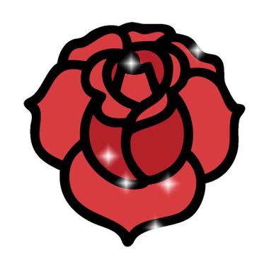 Geleneksel çiçek stilinde basit bir döngü dövmesi.